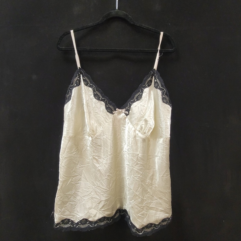 Enchanted Lace Trim Babydoll Top‎ Size 1X Satin Whimsigoth Ethereal Romantic Bow
